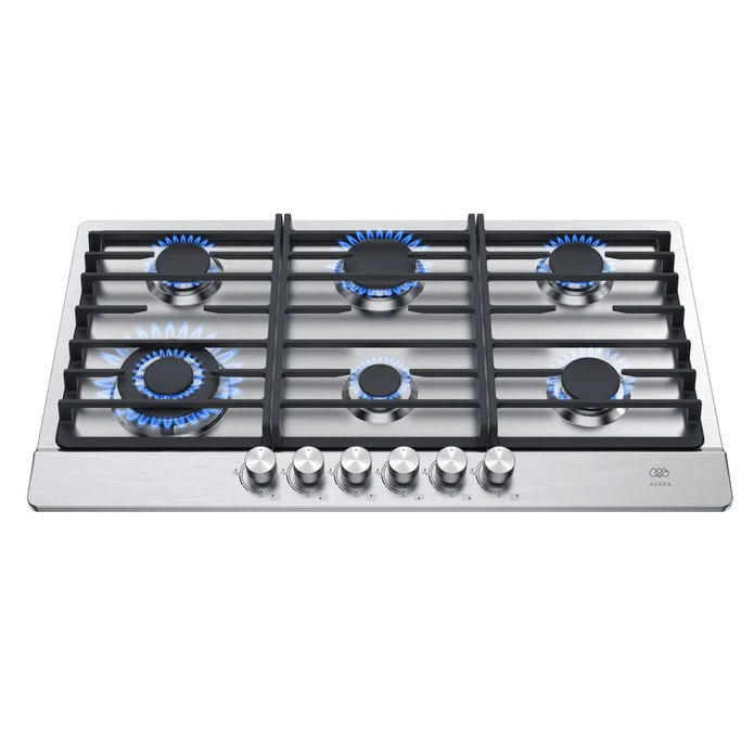 Parrilla de gas 6 quemadores 86 cm