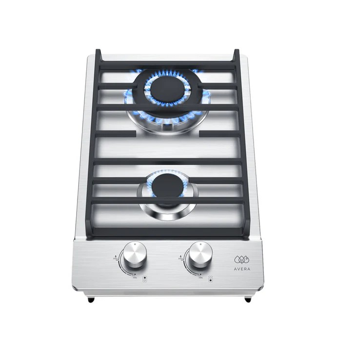 Parrilla de gas 2 quemadores 31 cm