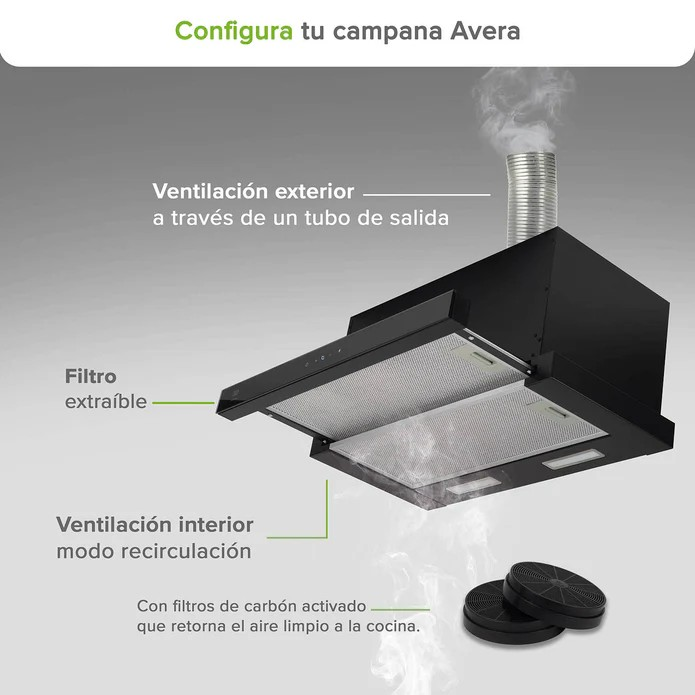 Campana de pared escondida 60 cm - Image 3