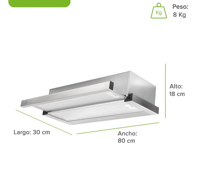 Campana de pared escondida 80 cm - Image 2