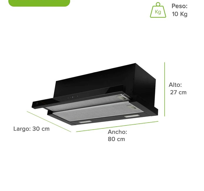 Campana de pared escondida 80 cm - Image 2