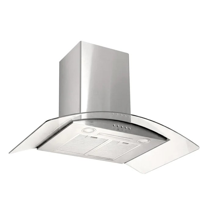 Campana de pared curva 90 cm